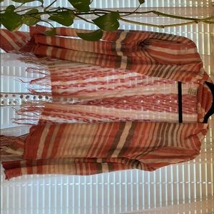 Multi colored cardigan with fringe
